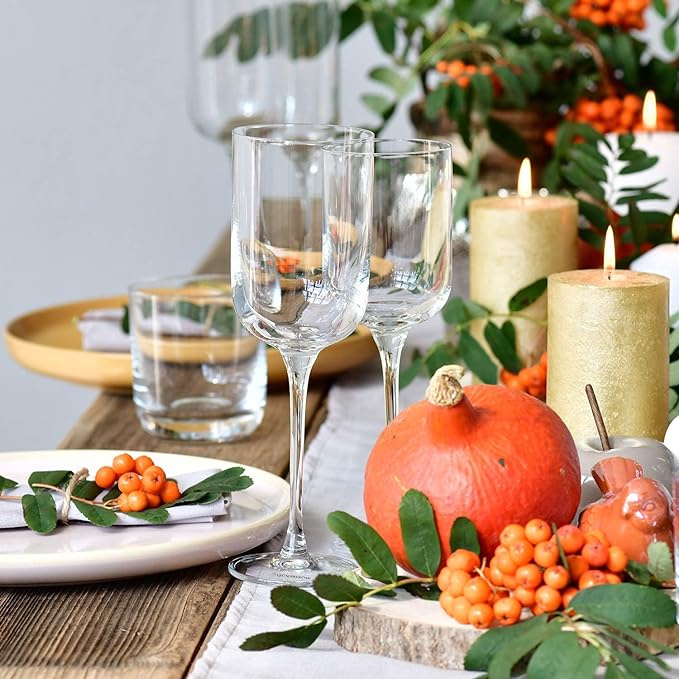 Krosno Large Red Wine Glasses | Set of 6 | 350 ML | Glamour Collection | Big Square Wine Glasses, White Wine Tasting Set | Perfect for Home, Restaurants and Parties | Dishwasher Safe Wine Glass Secondary image