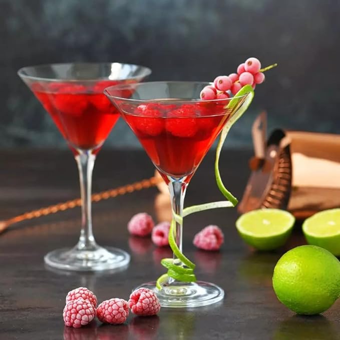 Krosno Martini Cocktail Glasses Drinking Set | Set of 6 | 150 ML | Elite Collection | Perfect for Home, Restaurants and Parties | Dishwasher Safe - British D'sire