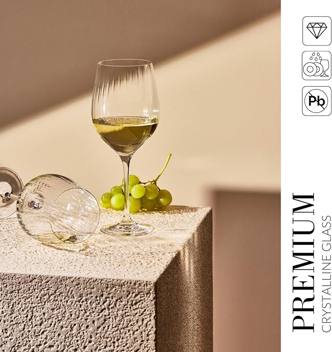 Krosno Red Wine Glasses | Set of 4 | 450 ML | Harmony Lumi Collection | Glasses Drinking Wedding Gift | Perfect for Home, Restaurants and Kitchen Set | Dishwasher Safe Secondary image