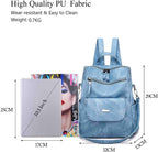 Ladies Backpack Women Shoulder Handbag Waterproof Girls School Bag Casual Daypacks Lightweight Commuter Rucksack for Outdoor Travel School Campus Shopping Blue - Totes & Shoulder Bags - British D'sire