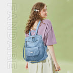 Ladies Backpack Women Shoulder Handbag Waterproof Girls School Bag Casual Daypacks Lightweight Commuter Rucksack for Outdoor Travel School Campus Shopping Blue - Totes & Shoulder Bags - British D'sire