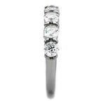 Ladies Eternity Band Stainless Steel Cubic Zirconia 4mm 2 Carat Ring - Jewelry Rings - British D'sire