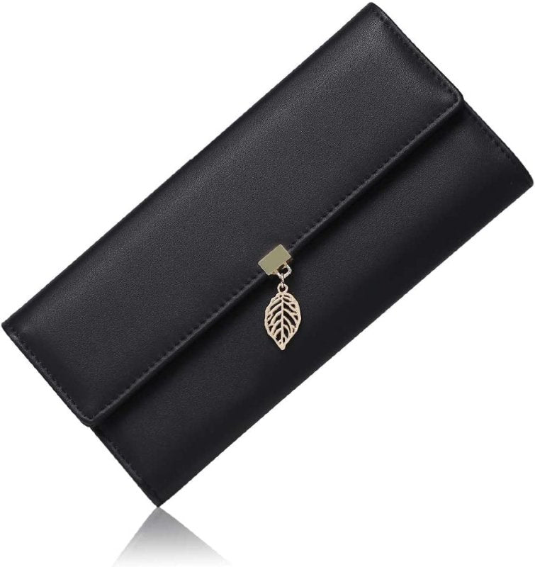 Ladies Purse, Leather Women'S Wallet RFID Blocking Long Purse Heart-Shaped Pendant Zipper Coin Purse with Multiple Card Slots and Card Holders Phone Pocket - Women's Wallets - British D'sire