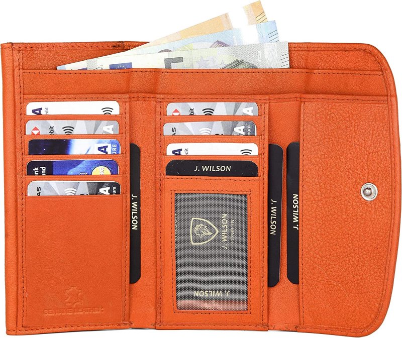 Ladies RFID Protection Real Leather Purse Card Women Wallet Pocket - Women's Wallets - British D'sire