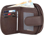 Ladies RFID Safe Designer Leather Purse Card Women Wallet Zip Pocket Boxed - Women's Wallets - British D'sire