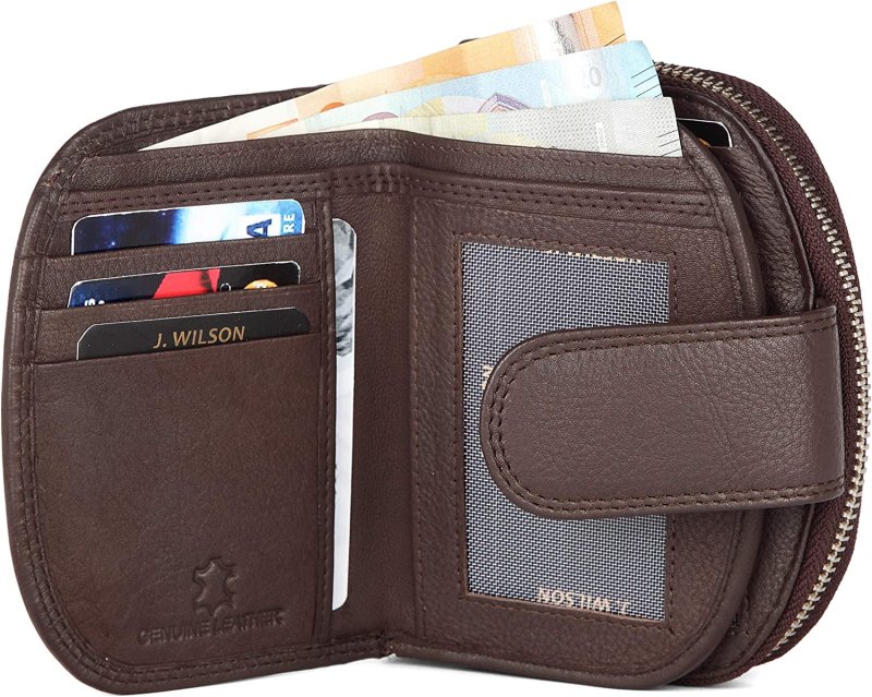 Ladies RFID Safe Designer Leather Purse Card Women Wallet Zip Pocket Boxed - Women's Wallets - British D'sire