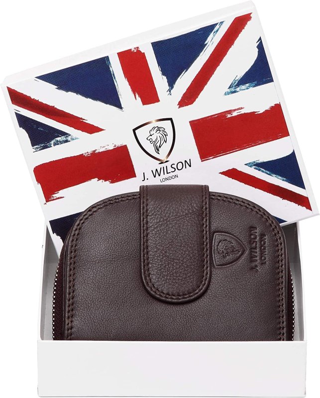 Ladies RFID Safe Designer Leather Purse Card Women Wallet Zip Pocket Boxed - Women's Wallets - British D'sire