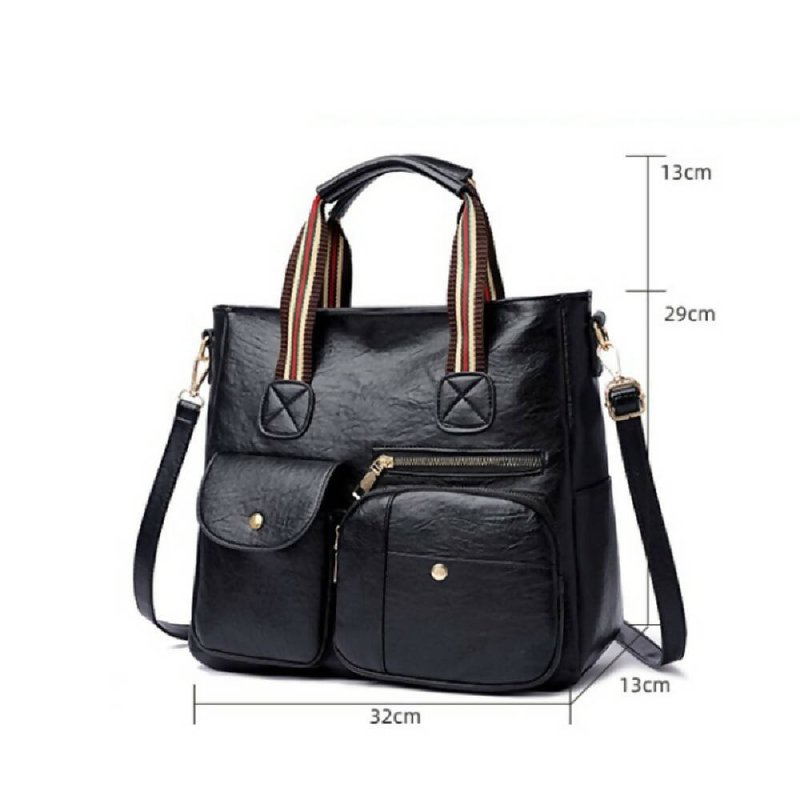 Large-capacity Messenger Bag Handbag Multi-pocket Shoulder Bag Middle-aged Mother Bag(Yellow) - Multi-pocket Shoulder Bag - British D'sire
