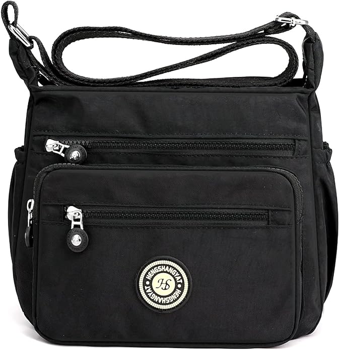 LassZone Women's Multi-Pocket Casual Crossbody Bag Handbags Waterproof Nylon Shoulder Bags Messenger Travel Bag for Shopping Hiking Daily Use - British D'sire