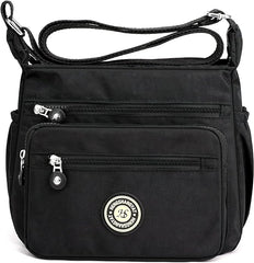 LassZone Women's Multi-Pocket Casual Crossbody Bag Handbags Waterproof Nylon Shoulder Bags Messenger Travel Bag for Shopping Hiking Daily Use - British D'sire