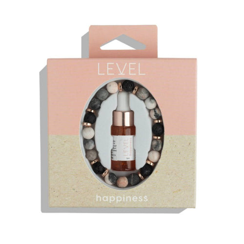 Lava Bead Aromatherapy Bracelet with Essential Oils - Happiness