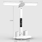 LED Intelligent Digital Display Foldable Desk Lamp, Style: Double Head USB Straight Plug - Desk Lamp - British D'sire