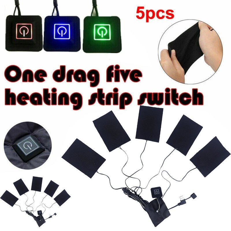 (lisa)5in1 Electric Vest Heater Warm Cloth Jacket - USB Thermal Heated Pad Body Warmer - Bottles & Thermos - British D'sire