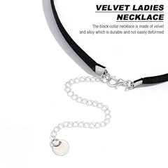 Liuxn Velvet Chokers Black Ribbon Choker Necklaces for Women Girls, 2 Pieces - British D'sire
