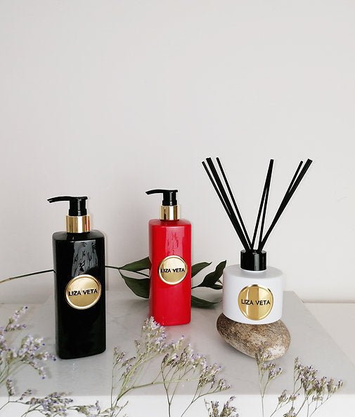 Liza Veta Eucalyptus & Lemongrass Reed Diffuser- Pink & White - Air Freshener - British D'sire