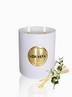 Liza Veta Eucalyptus & Lemongrass Scented Candle - Candles & Lanterns - British D'sire