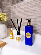 Liza Veta Lemongrass & Bergamot Reed Diffuser - Pink & White - Air Freshener - British D'sire