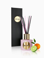 Liza Veta Sweet Orange & Bergamot Reed Diffuser - Pink & White - Air Freshener - British D'sire