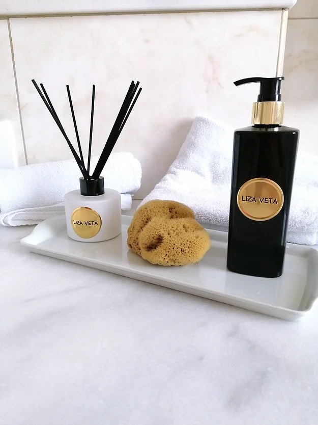 Liza Veta Sweet Orange & Bergamot Reed Diffuser - Pink & White - Air Freshener - British D'sire