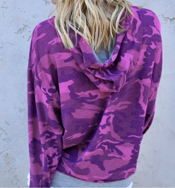 London Collection Polyester Hoodie (Purple) - Womens Hoodies & Sweatshirts - British D'sire