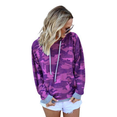 London Collection Polyester Hoodie (Purple) - Womens Hoodies & Sweatshirts - British D'sire
