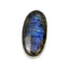 Long Oval Shaped Chunky Labradorite Sterling Silver Ring - Rings - British D'sire
