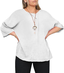 Love My Fashions® New Womens Italian Lagenlook Crew Neck Long Sleeve Plain Casual Loose Fit Tunic Top Plus Size UK - Women's Top - British D'sire