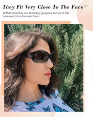 LVIOE Polarised Sunglasses Womens Oversized, Large Frame Butterfly Ladies Sunglasses with UV Protection, Category 3 - British D'sire
