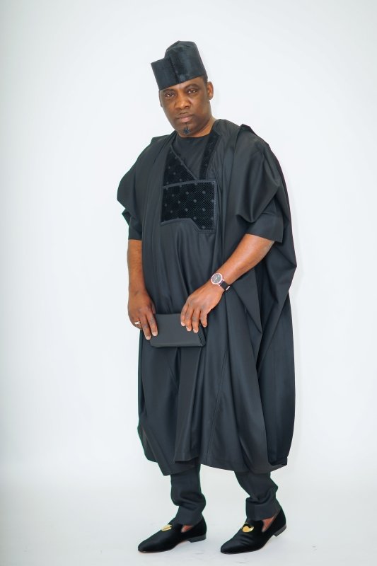 Mario Thompson Exclusive African Agbada (All Black) - Mens Suits - British D'sire