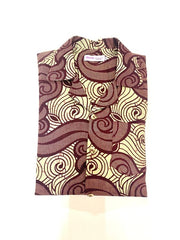 Mario Thompson Exclusive African Print Shirt (Dark Brown) - Mens T-Shirts & Shirts - British D'sire