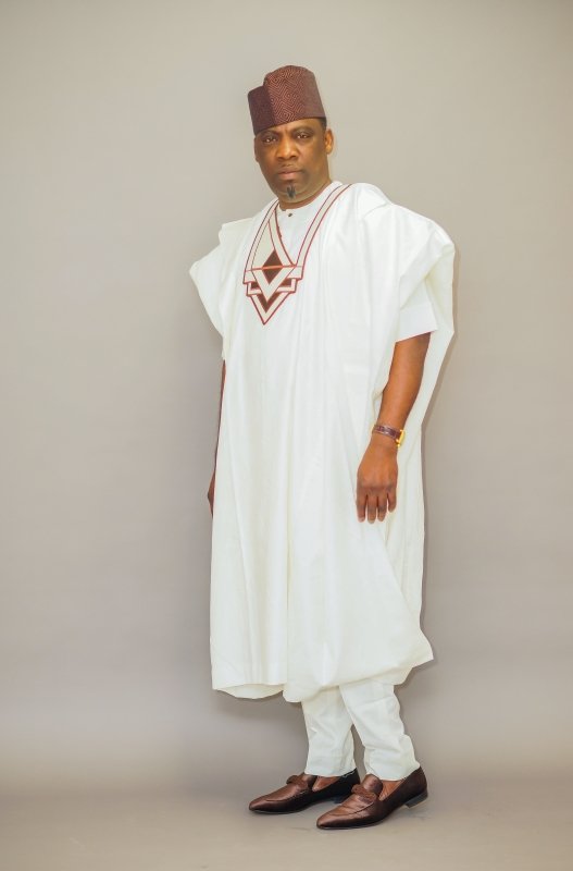 Mario Thompson Exclusive African Three Piece Agbada (White) - Mens Suits - British D'sire