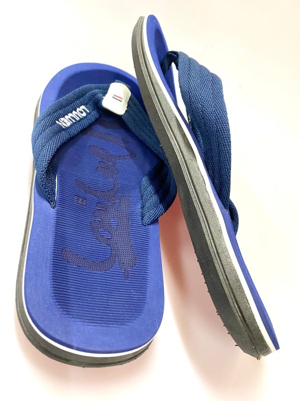 Mario Thompson Exclusive Flip Flop Slippers (Blue) - Mens Flip Flops - British D'sire