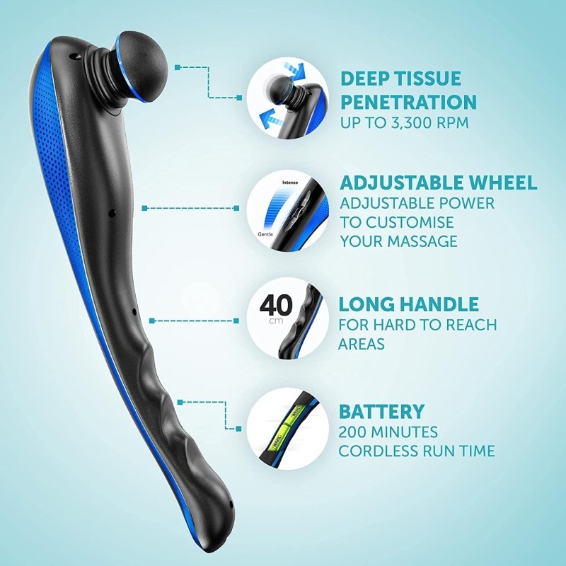 Massager Cordless Deep Tissue Massager, Cordless Massage with Adjustable Speed Settings, Percussion Massagers, Five Massaging Attachments, Release Muscle Knots, Improves Blood Circulation Secondary image