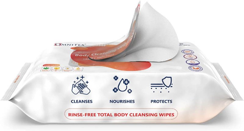Max.Medsurge Omnitex Thick Luxury Body Cleansing Wipes (Pack OF 80) - Body Care - British D'sire