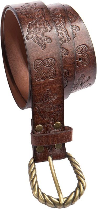 Mens embossed hotsell leather belts