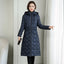 Mid-length Lightweight Down Padded Jacket (Color:Blue Size:L) - jacket - British D'sire