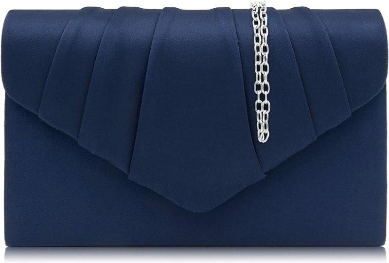 Milisente Women Clutch Bag Suede Pleated Envelope Bag Stylish Evening Bag Secondary image