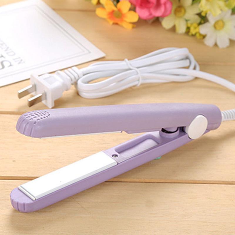 Mini Hair Straightener Curling Iron Straightening Iron 2 In 1 Hair Crimper Flat Iron Fashion Portable Styling Tools - Hair Care & Styling - British D'sire