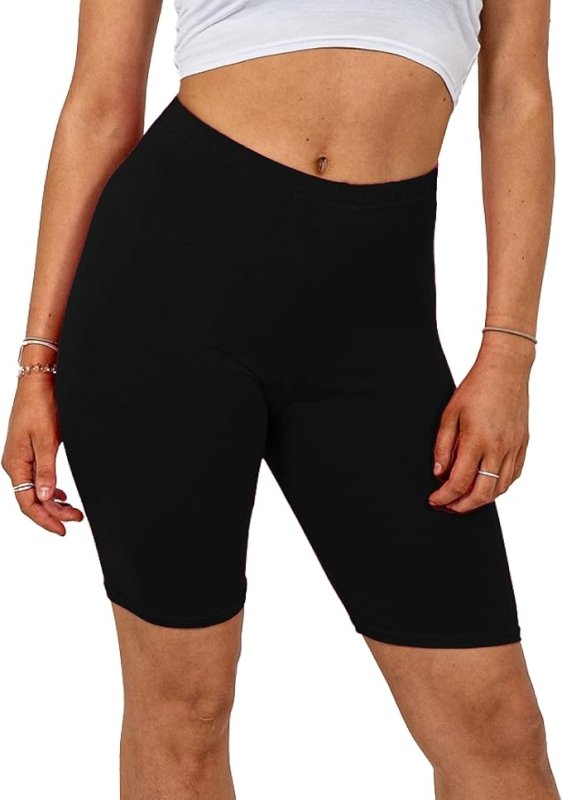 Missloved Ladies Womens Cycling Dancing Gym 1/2 Leggings Active Casual Shorts - British D'sire