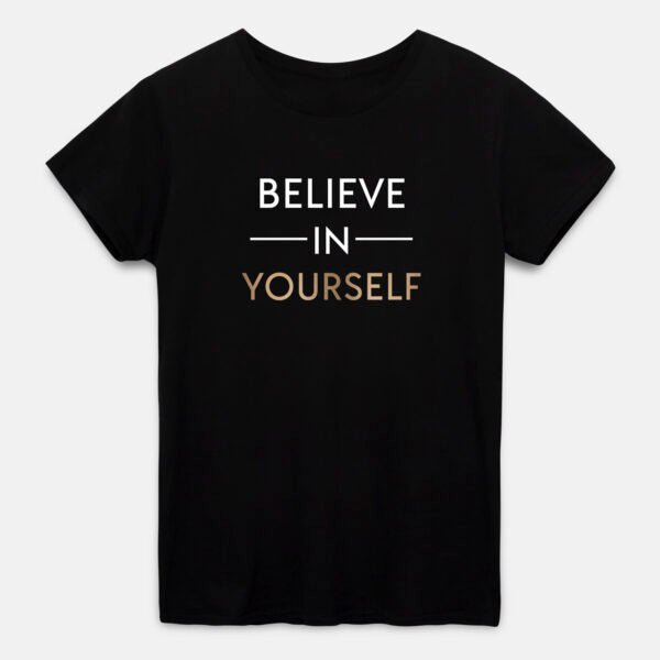Motivational Queen Believe In Yourself T-shirt – White - Womens Hoodies & Sweatshirts - British D'sire