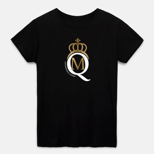 Motivational Queen Logo T-shirt – White - Womens Hoodies & Sweatshirts - British D'sire