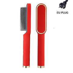 Multifunctional Professional Hair Straightener Tourmaline Ceramic Hair Curler Brush Hair Comb Straighteners Curling Hair Iron - Hair Care & Styling - British D'sire