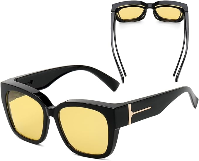 Musivon Over Glasses Sunglasses for Women Men - Polarized Driving Sunglasses for Prescription (Little big) - British D'sire