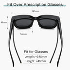 Musivon Over Glasses Sunglasses for Women Men - Polarized Driving Sunglasses for Prescription (Little big) - British D'sire
