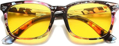 Musivon Polarized Night Driving Glasses for Men Women - Anti Glare Night Vision Yellow Glasses for Driving at Night - British D'sire