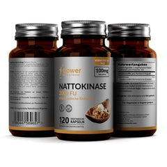 GH nattokinase 120 vegan supplements 100mg | Rich in iron, magnesium, calcium | Dairy and gluten free - British D'sire