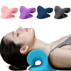 Neck Shoulder Stretcher Relaxer Cervical Chiropractic Traction Device Pillow(Blue) - Traction Device Pillow - British D'sire