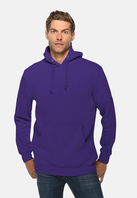 New Spirit Plain Hoodie Top Unisex Ladies Hooded Sweatshirts Purple XL - Mens Hoodies & Sweatshirts - British D'sire