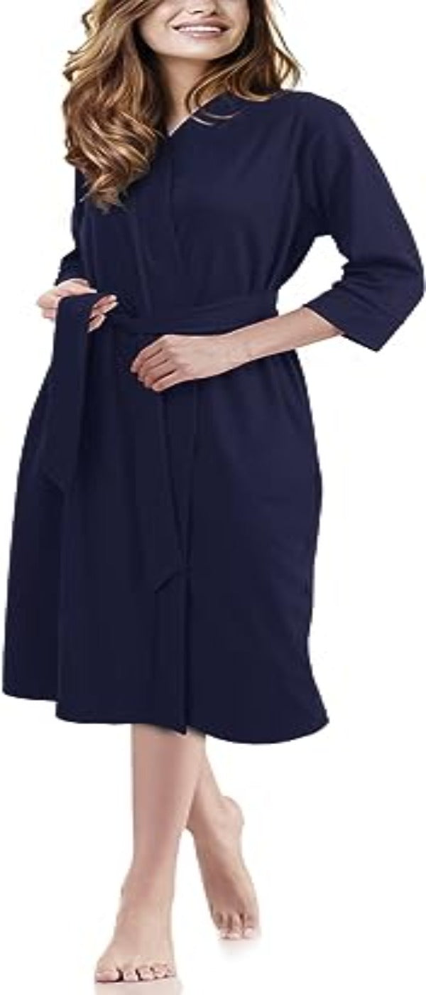 NY Threads Lightweight Women Dressing Gown | Soft Cotton Blend Kimono Robe Perfect for Loungewear and Sleepwear - Women's Robe - British D'sire