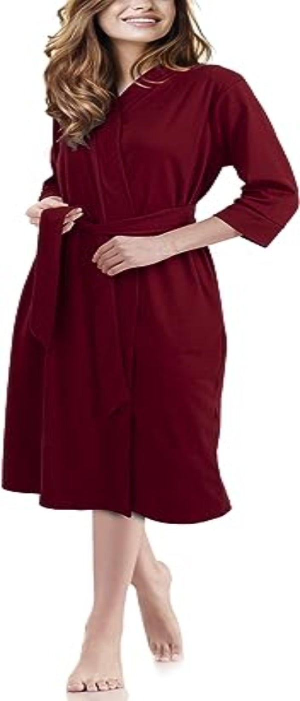 NY Threads Lightweight Women Dressing Gown | Soft Cotton Blend Kimono Robe Perfect for Loungewear and Sleepwear - Women's Robe - British D'sire